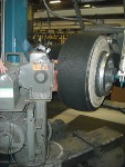 specialty tire being buffed
