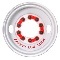 wheel with zafety lug lock system